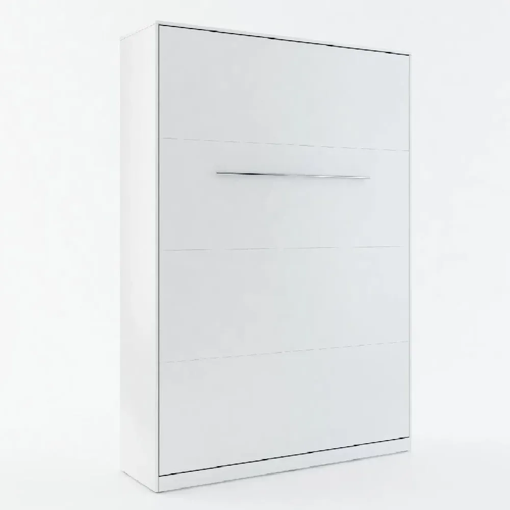 Cadott Double Wall Bed with Storage - White, Laminated Wood