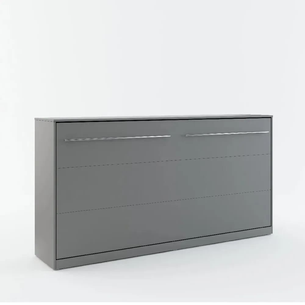 Cadott Single Wall Bed with LED - Matt Grey