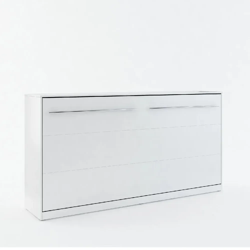 Cadott Single Wall Bed with LED - Matt White