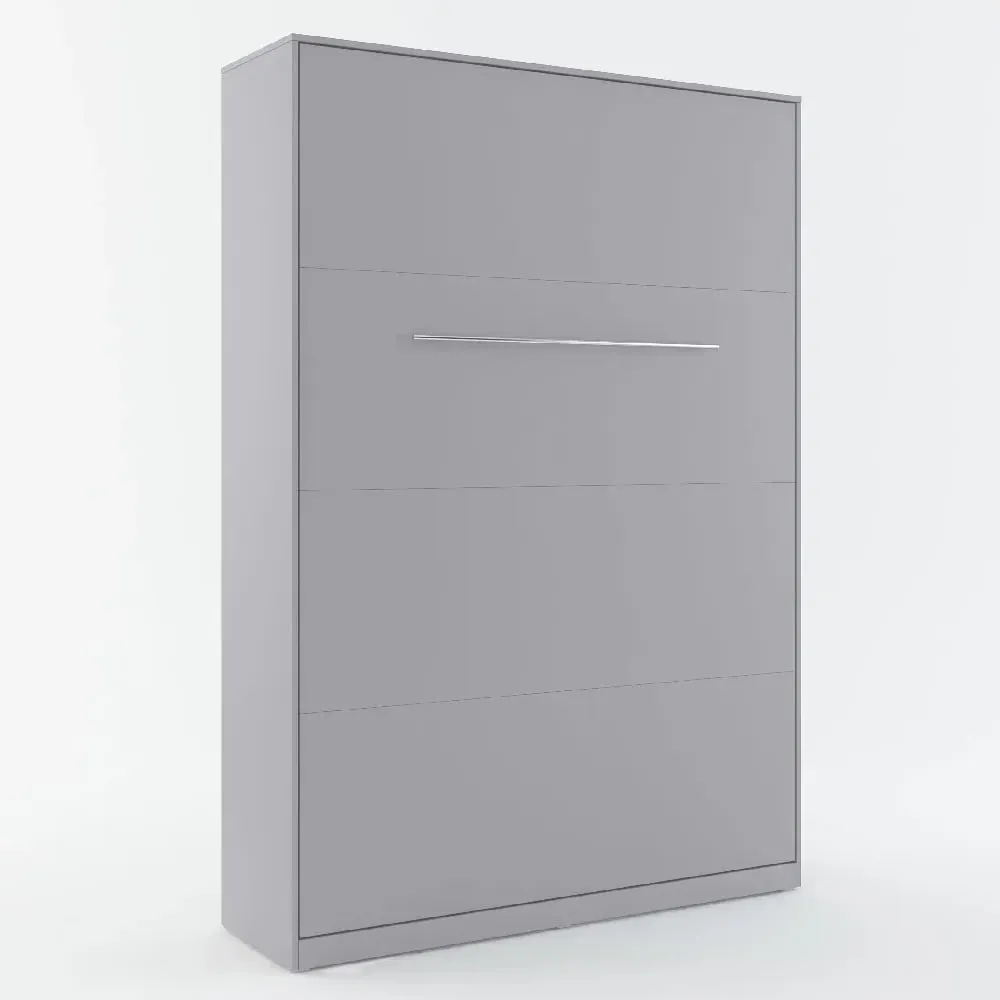 Cadott Single Wall Bed with Storage - Grey, Laminated Wood image