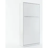 Cadott Single Wall Bed with Storage - White, Laminated Wood