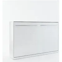 Cadott Small Double Wall Bed with LED - Matt White