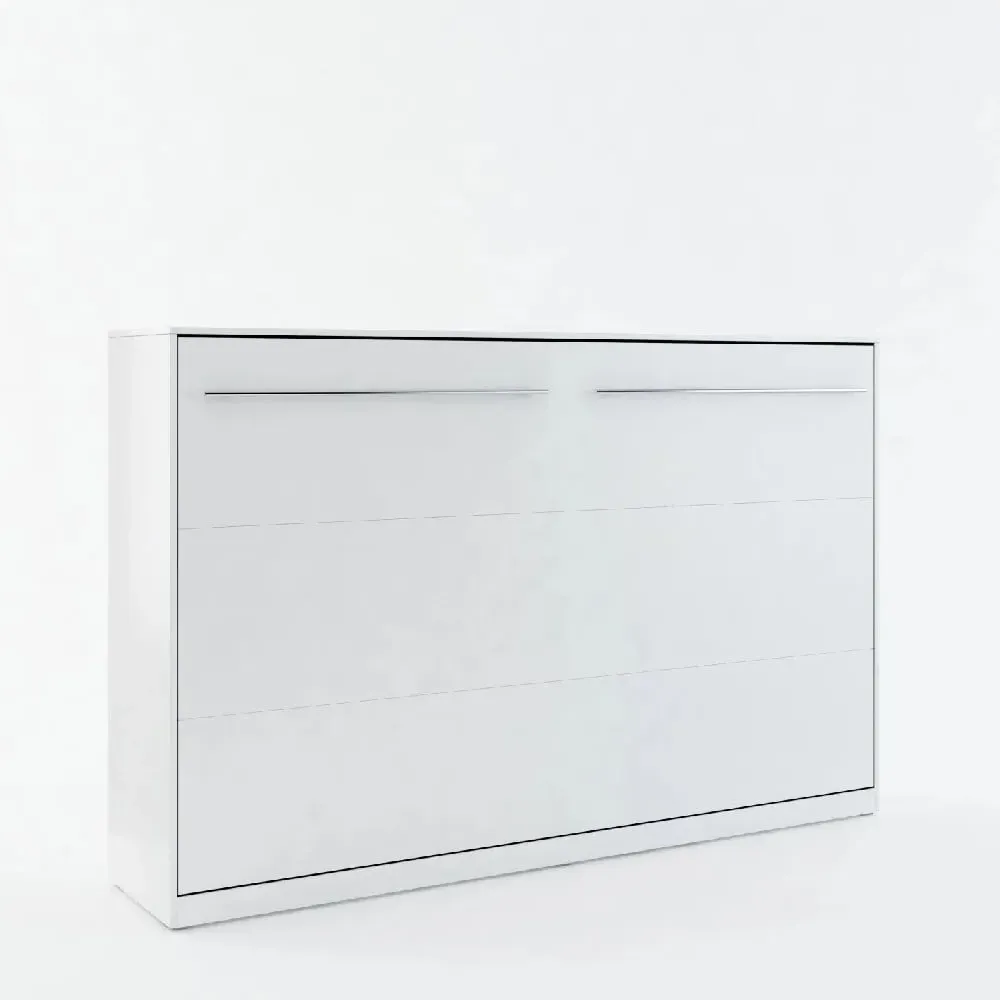 Cadott Small Double Wall Bed with LED - Matt White