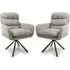 Cadott Swivel Dining Chair Pair - Mink, Corduroy