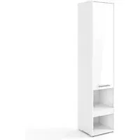Cadott Tall Storage Cabinet with 1 Door - White, High Gloss