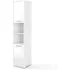 Cadott Tall Storage Cabinet with 2 Doors - White, High Gloss