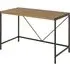 Cadott Wooden Laptop Desk with Black Metal Frame - Oak