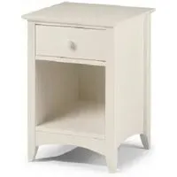 Caelia Bedside Cabinet with 1 Drawer - Stone White