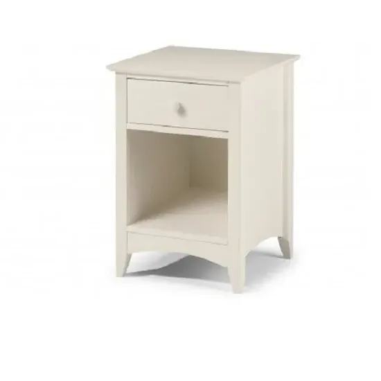 Caelia Bedside Cabinet with 1 Drawer - Stone White image