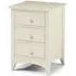 Caelia Bedside Cabinet with 3 Drawers - Stone White