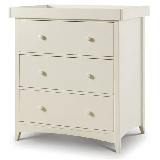 Caelia Changing Station with Storage - White, Solid Pine product