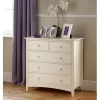 Caelia Chest of Drawers with 5 Drawers - White