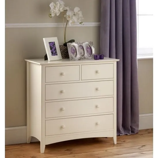 Caelia Chest of Drawers with 5 Drawers - White image