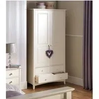 Caelia Combi Wardrobe with 3 Drawers - White, Pine