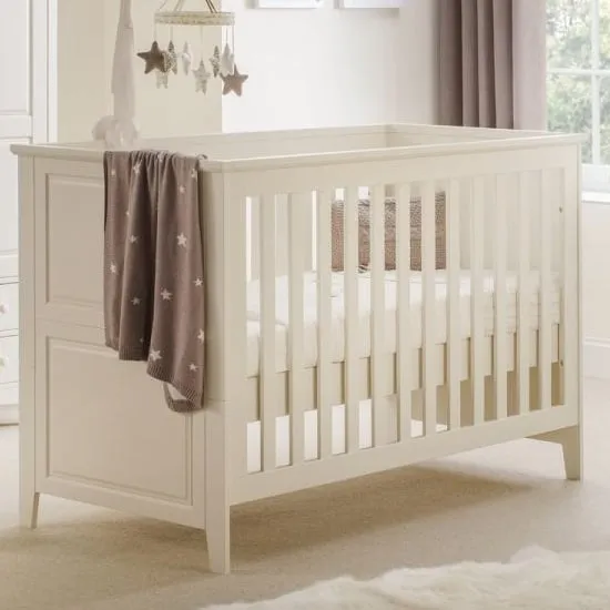 Caelia Cotbed Convertible with Adjustable Heights - White, Pine product