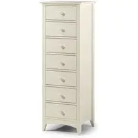 Caelia Narrow Chest of Drawers with 7 Drawers - White