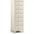 Caelia Narrow Chest of Drawers with 7 Drawers - White