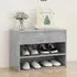 Caelius Shoe Storage Bench - Concrete Effect, Engineered Wood