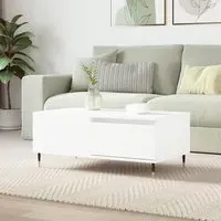 Caen Coffee Table with Drawer - White, Engineered Wood