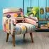 Cafenos Bedroom Chair with Wooden Legs - Multicolor
