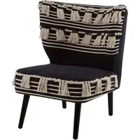 Cafenos Moroccan Fabric Bedroom Chair - Black