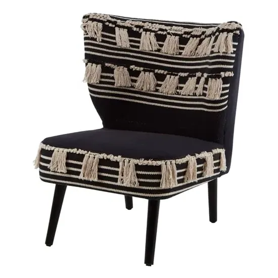Cafenos Moroccan Fabric Bedroom Chair - Black