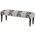 Cafenos Moroccan Fabric Seating Bench - White