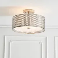 Cagney 3 Light Flush Light - White, Metal
