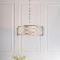Cagney 3 Light Pendant Light - White, Metal