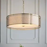 Cagney 3 Light Pendant Light - White, Metal