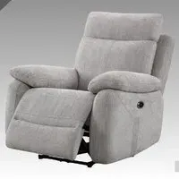 Caguas 1-Seater Recliner Sofa with Electric Function - Cement