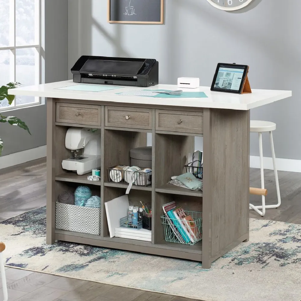 Caguas Laptop Desk with 3 Drawers - Mystic Oak product