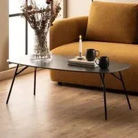 Caguas Rectangular Coffee Table - Black, Ceramic