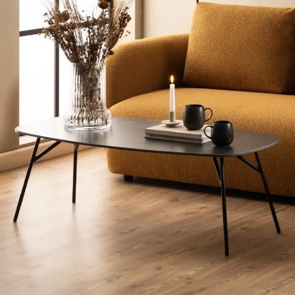 Caguas Rectangular Coffee Table - Black, Ceramic image