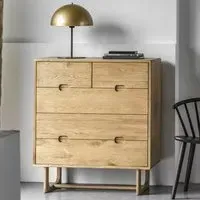 Cairo 5 Drawer Chest - Natural, Oak