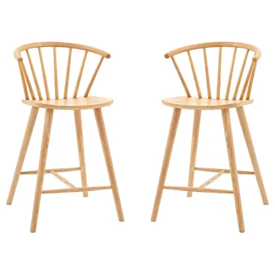 Cairo Bar Stool Pair - Natural, Oak product