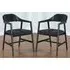 Cairo Carver Dining Chairs in Pair - Black, Oak