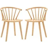 Cairo Dining Chairs in Pair - Natural, Oak alternate view