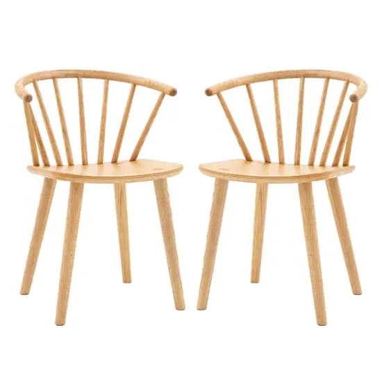 Cairo Dining Chairs in Pair - Natural, Oak product