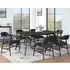 Cairo Rectangular Dining Table with 6 Chairs - Black