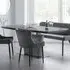 Caishen Extendable Dining Table - Grey, High Gloss