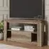 Caister Corner TV Stand with Drawer - Grey, Oak