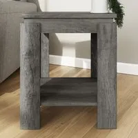 Caister Lamp Table with Shelf - Charcoal Grey, Wood alternate view