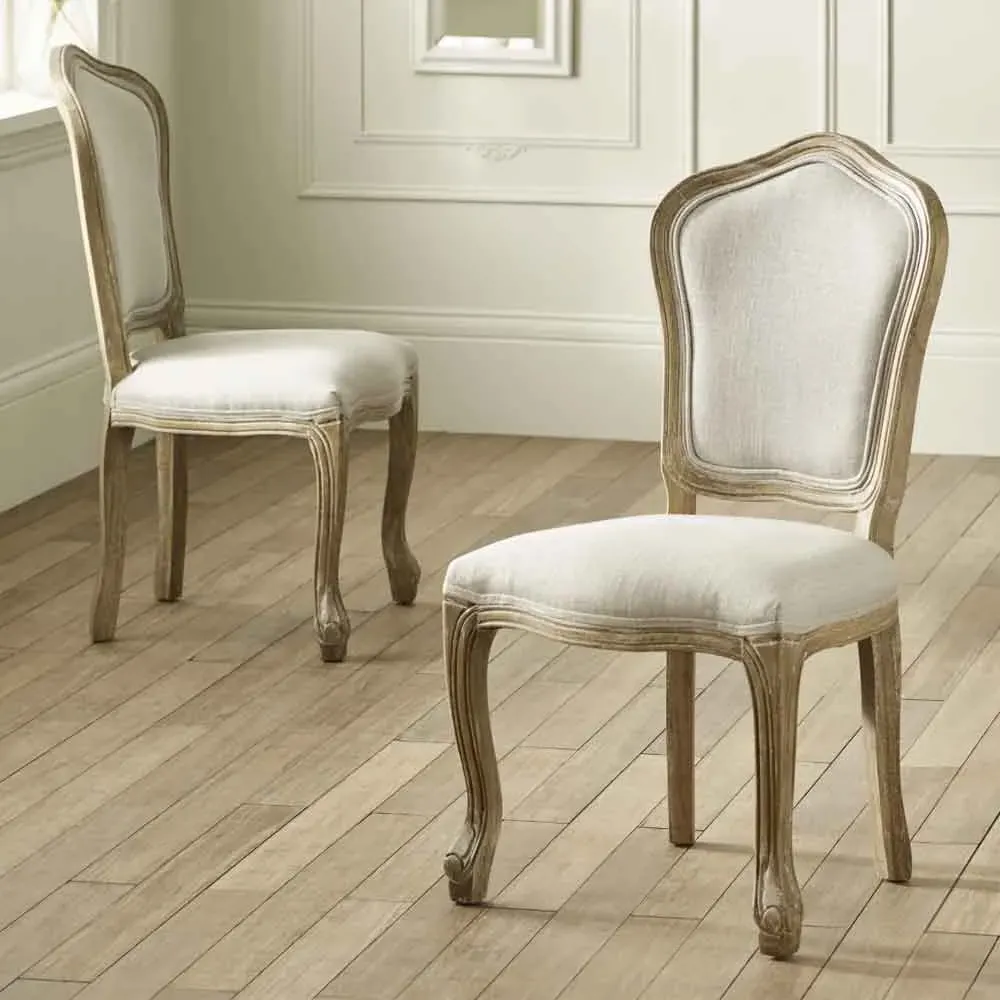 Caitlyn Dining Chairs Pair - Oatmeal, Limed Oak product