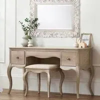 Caitlyn Dressing Table and Stool - Limed Oak