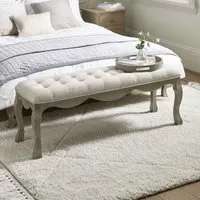 Caitlyn Fabric Ottoman - Oatmeal, Linen alternate view