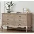 Caitlyn Wide Chest of 6 Drawers - Limed Oak