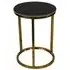 Caius Round End Table - Black, Ceramic