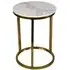 Caius Round End Table - White, Ceramic