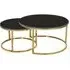 Caius Round Nesting Coffee Tables - Black, Ceramic